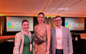 Goryana Vasileva, Duda Rodríguez y Firat Gulgen en el screening de Calinos