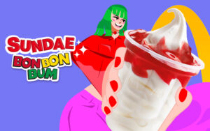 Sundae de Bon Bon Bum Fresa